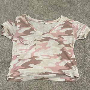 Z Supply Pink Camo Tee Size XS
